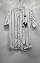 Load image into Gallery viewer, DeMarini Pro Fusion Platinum Squad Womens White Striped Baseball Jersey Size S