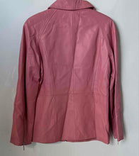 Load image into Gallery viewer, Pamela Mccoy Collections Womens Pink Leather Front Full-Zip Jacket Size Medium