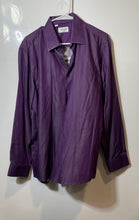 Load image into Gallery viewer, Duchamp Mens Purple Cotton Long Sleeve Collared Tailored Fit Dress Shirt Size XL