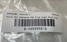 Load image into Gallery viewer, Focus Onn Model 100130493 Black Tabletop RGB Ring Light With Tripod Not Tested