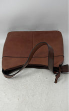 Load image into Gallery viewer, Kenneth Cole Reaction Womens Brown Leather Zipper Shoulder Strap Hobo Bag