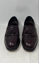 Load image into Gallery viewer, Florsheim Mens Lexington Kiltie Wine Genuine Leather Tasseled Loafers Size 9 3E