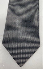 Load image into Gallery viewer, Giorgio Armani Mens Gray Argyle Keeper Loop Adjustable Pointed Tie