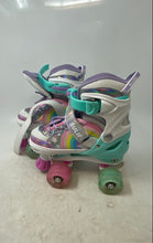 Load image into Gallery viewer, Sulifeel Girls Multicolor Rainbow Unicorn Light Up Roller Skates Sz 10C-13C