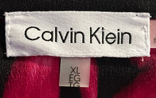 Load image into Gallery viewer, Calvin Klein Womens Red And Black Floral Split-Neck Blouse Top Size XL