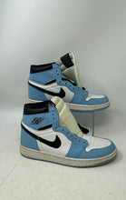 Load image into Gallery viewer, Nike Mens Air Jordan 1 High OG 555088-134 Blue White Sneaker Shoes Sz 8 No Laces