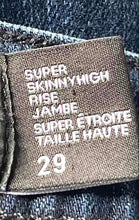 Load image into Gallery viewer, Armani Exchange Womens Blue Denim Pockets High Rise Super Skinny Jeans Size 29