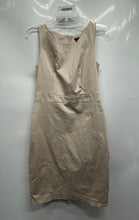 Load image into Gallery viewer, Ann Taylor Womens Beige Sleeveless Back Zip And Slit Sheath Dress Size 6