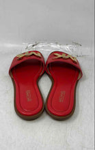 Load image into Gallery viewer, Michael Kors Womens Deanna Red Leather Slip-On Slide Sandals Size 6 M