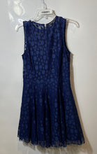 Load image into Gallery viewer, Armani Exchange Womens Blue Lace Sleeveless Crew Neck Fit & Flare Dress Size 6
