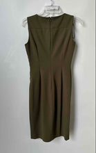Load image into Gallery viewer, Calvin Klein Womens Green Sleeveless Collarless Back Zipper Sheath Dress Size 2