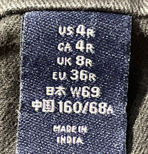 Load image into Gallery viewer, Gap Womens Gray Flat Front Slash Pockets Low-Rise Skinny Leg Ankle Pants Size 4R