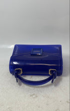 Load image into Gallery viewer, Tresluce Womens Blue Magnetic Transparent Rectangular Top Handle Bag