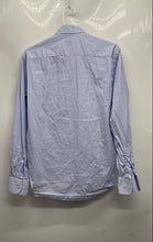 Load image into Gallery viewer, Lacoste Mens Blue White Striped Print Regular Fit Button-Up Shirt Size M