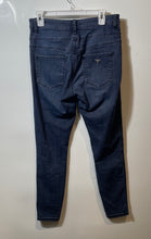 Load image into Gallery viewer, Guess Womens Blue Denim Dark Wash Pockets Regular Fit Skinny Jeans No Size