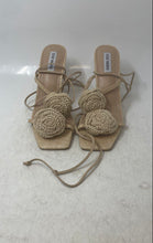 Load image into Gallery viewer, Steve Madden Womens Rosalita Beige Open Toe Ankle Tie Strappy Sandals Size 9.5M