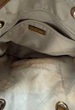 Load image into Gallery viewer, Michael Kors Womens Jet Set Brown Monogram Designed Adjustable Strap Tote Purse