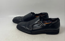 Load image into Gallery viewer, Thomas & Vine Mens Black Genuine Leather Monk Strap Dress Shoes Size 10.5