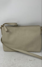 Load image into Gallery viewer, Tommy Hilfiger Womens Beige Pebbled Leather Inner Pocket Crossbody Bag