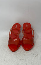 Load image into Gallery viewer, Melissa Womens Orange Peep Toe Stiletto Heel Ankle Strap Sandals Size 8
