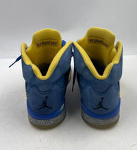 Load image into Gallery viewer, Authentic Nike Mens Air Jordan 5 Retro Blue Sneakers Shoes Size 10 Worn Damaged