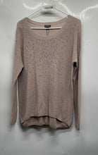 Load image into Gallery viewer, Express Womens Brown Long Sleeve Knitted Embellished Pullover Sweater Size M