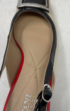 Load image into Gallery viewer, Alfani Womens Cienna Black Beige Red Square Toe Block Slingback Heels Size 8M
