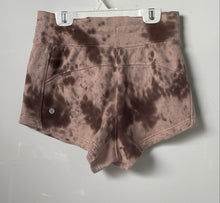 Load image into Gallery viewer, Lululemon Womens Pink Brown Tie-Dye Drawstring Athletic Shorts Size 4
