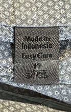 Load image into Gallery viewer, Calvin Klein Mens Gray Printed Slim Fit Stretch Dress Shirt Size 17 34/35