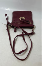 Load image into Gallery viewer, JCH Collection Womens Burgundy Pebbled Leather Crossbody Bag With Tags
