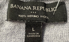 Load image into Gallery viewer, Banana Republic Mens Gray Heather Long Sleeve Knitted Pullover Sweater Size L