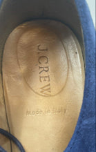 Load image into Gallery viewer, J.Crew Womens Blue Suede Cap Toe Stacked Heel Lace-Up Oxford Shoes Size 8.5