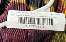 Load image into Gallery viewer, DKNY Womens Multicolor Printed Long Sleeve Pullover Blouse Top Size XL
