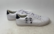 Load image into Gallery viewer, Disney Minnie Mouse Mens White Leather Lace-Up Low Top Sneaker Shoes Size 9