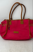 Load image into Gallery viewer, Dooney & Bourke Womens Pink Brown Inner Pocket Double Handle Shoulder Bag