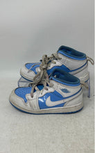Load image into Gallery viewer, Nike Boys Air Jordan 1 FZ3931-114 White Blue Leather Sneakers Shoes Size 10C
