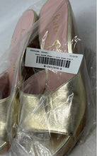 Load image into Gallery viewer, Kate Spade New York Womens Penelope Pink Gold Leather Wedge Slide Sandals Sz 9 B