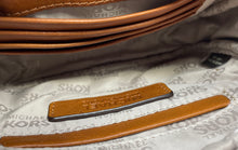 Load image into Gallery viewer, Michael Kors Womens Brown Monogram Chain Strap Zip Top Jet Set Crossbody Bag