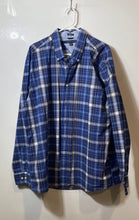 Load image into Gallery viewer, Tommy Hilfiger Mens Blue Plaid Print Cotton Long Sleeve Button-Up Shirt Size XL