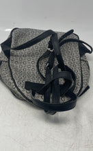 Load image into Gallery viewer, Guess Womens Gray Monogram Print Zipper Adjustable Strap Top Handle Backpack