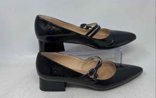Load image into Gallery viewer, Menina Step Womens Leonor Black Pointed Toe Block Heel Mary Jane Flats Size 40