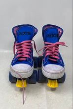 Load image into Gallery viewer, Kids Pixie HQ100AQP Blue Multicolor Lace-Up Quad Roller Skates Size 2