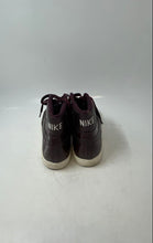 Load image into Gallery viewer, Nike Womens Blazer Mid 685225-600 Burgundy Leather Lace-Up Sneaker Shoes Size 9
