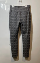 Load image into Gallery viewer, Express Womens Black Plaid Flat Front Slash Pocket Pull-On Ankle Pants Size XS