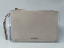 Load image into Gallery viewer, Burberry Womens Pink Zipper Pouch Toiletry Cosmetic Makeup Bag Stained