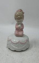 Load image into Gallery viewer, San Francisco Music Box Company Ceramic Decorative Girl Praying Figure Music Box