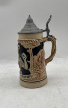 Load image into Gallery viewer, Ceramic Herz Ist Trumpf Lidded Mug Beer Stein 1693 Collectible Germany