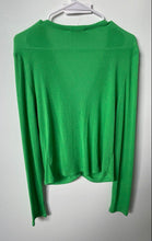 Load image into Gallery viewer, Zara Womens Green Long Sleeve V-Neck Button Front Cardigan Sweater Size Large