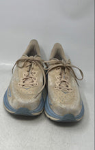 Load image into Gallery viewer, Hoka One One Womens Clifton 9 Beige Blue Low Top Lace-Up Sneaker Shoes Size 9B