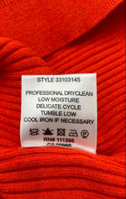 Load image into Gallery viewer, Authentic Tory Burch Womens Orange Knitted Long Sleeve Pullover Sweater Size S